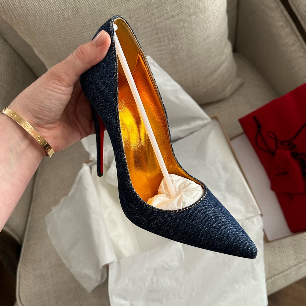 Brand new So Kate 120mm in denim - never worn 38.5